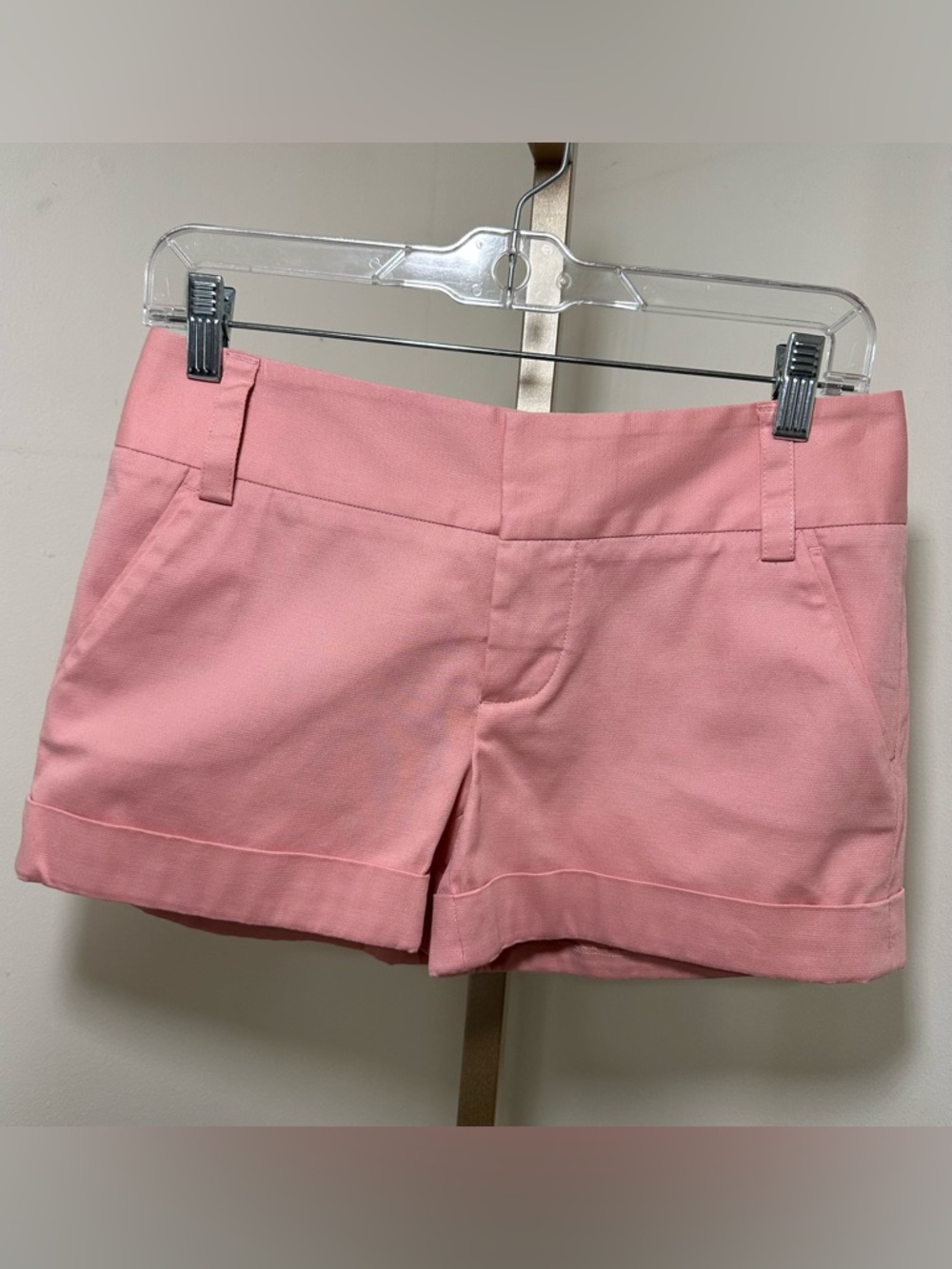 Alice + Olivia Pink Cuffed Tailored Shorts